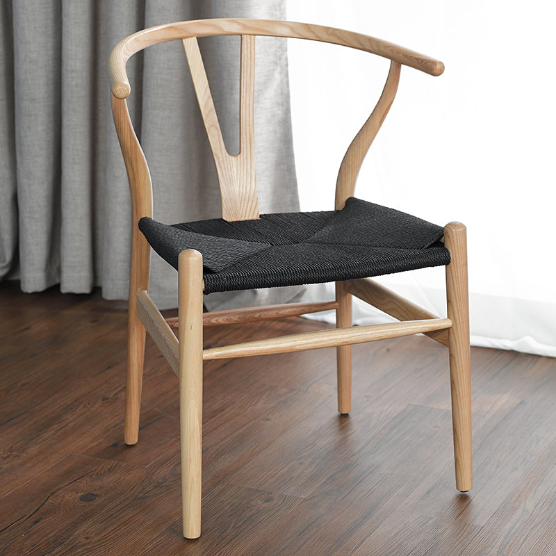 Silla auxiliar de comedor escandinava Silla auxiliar de comedor natural Wishbone para uso doméstico