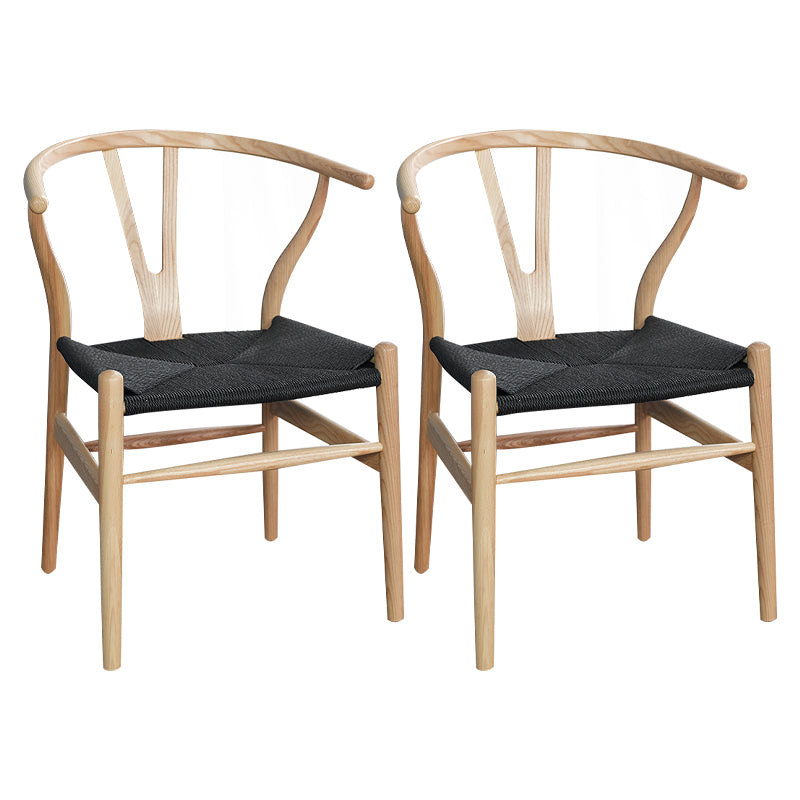 Silla auxiliar de comedor escandinava Silla auxiliar de comedor natural Wishbone para uso doméstico
