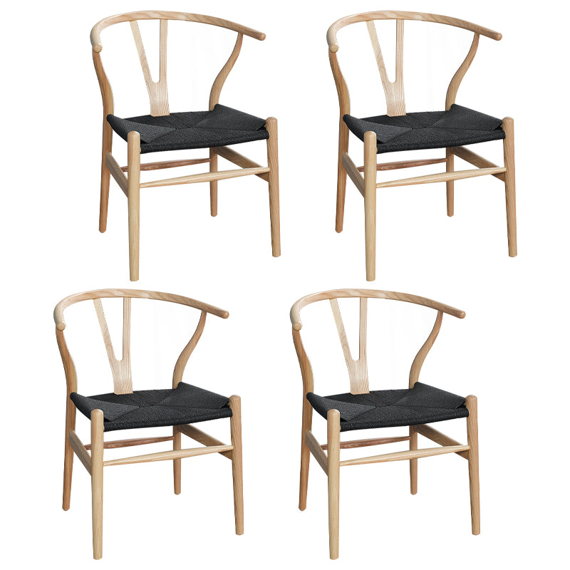 Silla auxiliar de comedor escandinava Silla auxiliar de comedor natural Wishbone para uso doméstico