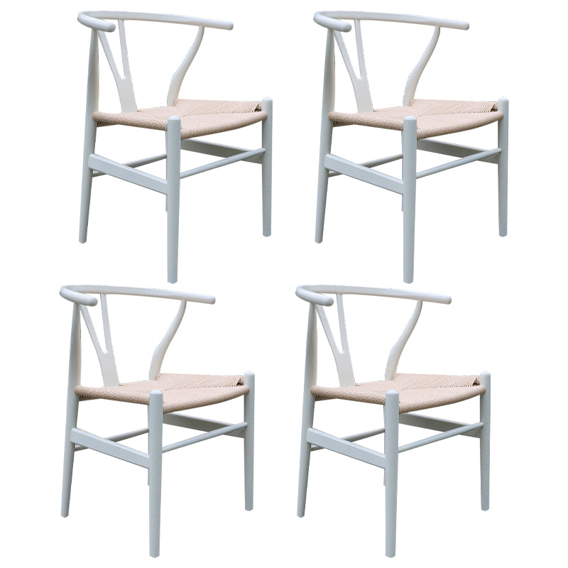 Silla auxiliar de comedor escandinava Silla auxiliar de comedor natural Wishbone para uso doméstico