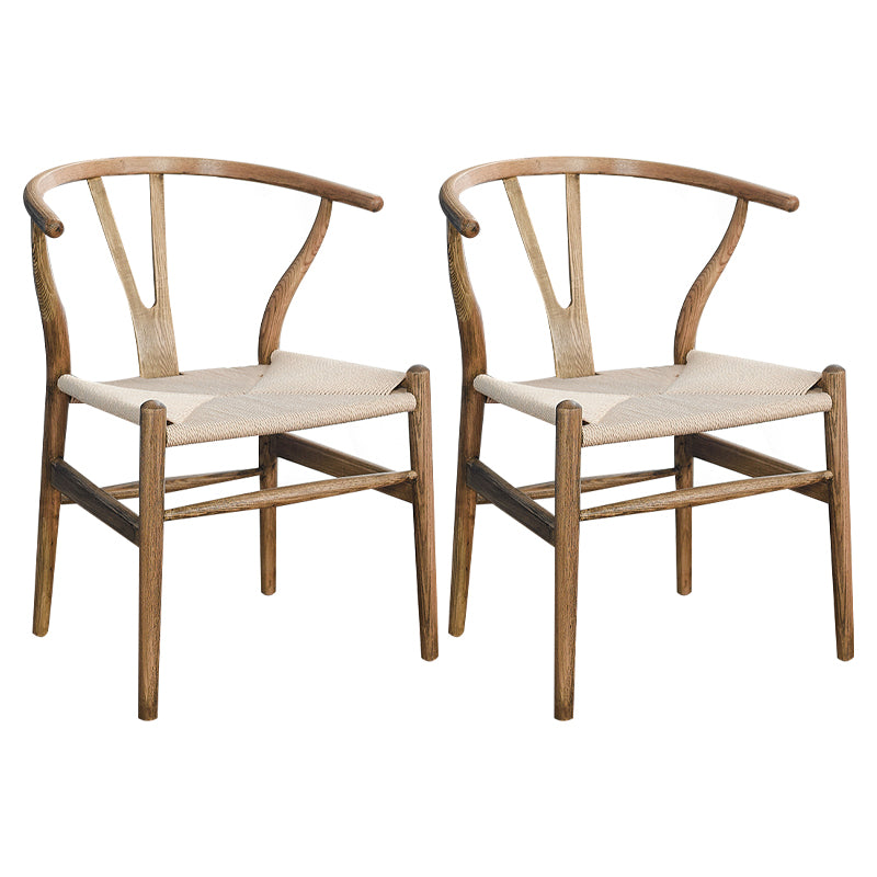 Silla auxiliar de comedor escandinava Silla auxiliar de comedor natural Wishbone para uso doméstico