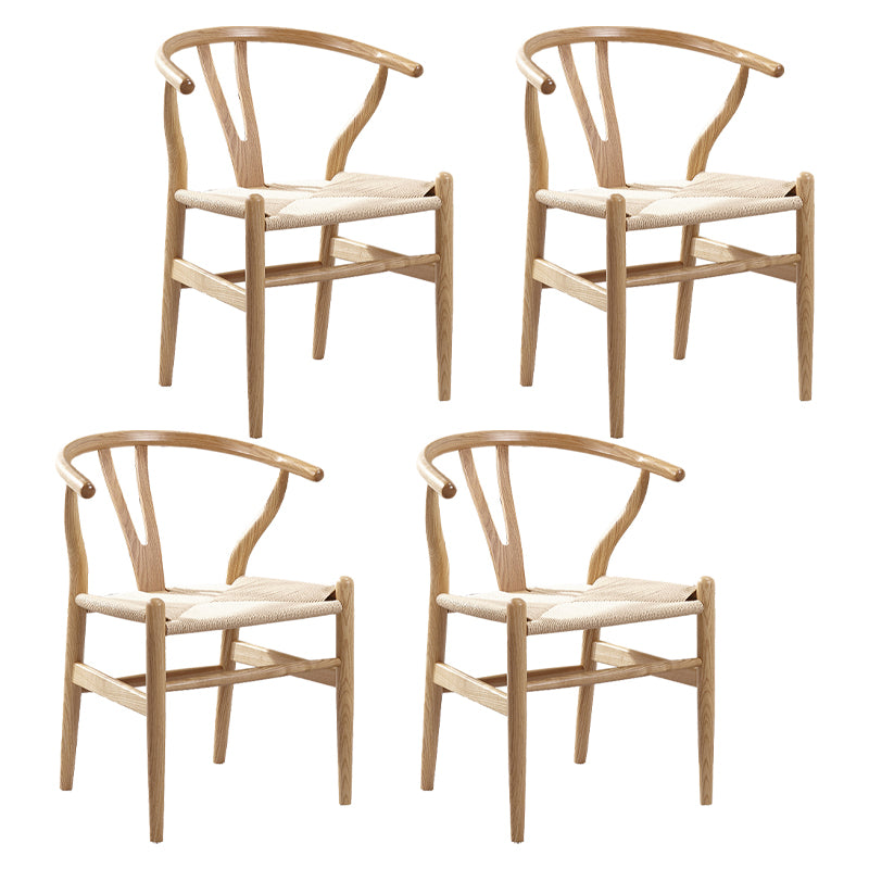Silla auxiliar de comedor escandinava Silla auxiliar de comedor natural Wishbone para uso doméstico