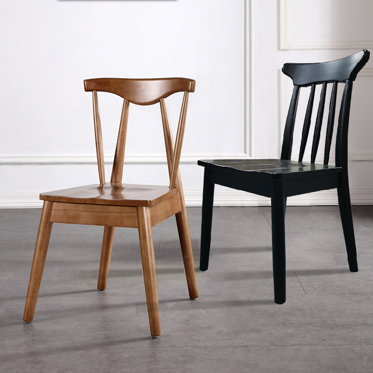 Silla auxiliar de comedor de estilo escandinavo de madera, silla auxiliar de comedor casera sin brazos