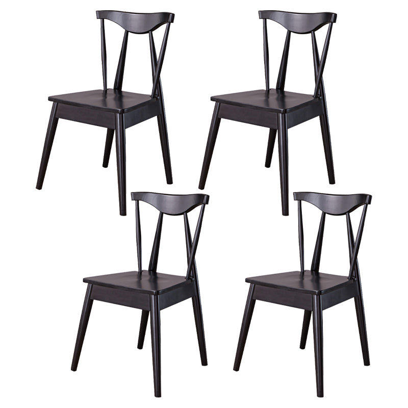 Silla auxiliar de comedor de estilo escandinavo de madera, silla auxiliar de comedor casera sin brazos
