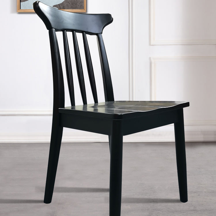 Silla auxiliar de comedor de estilo escandinavo de madera, silla auxiliar de comedor casera sin brazos