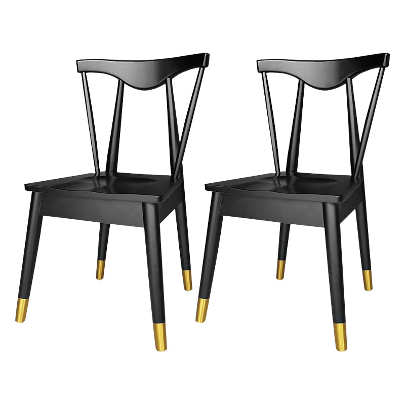 Silla auxiliar de comedor de estilo escandinavo de madera, silla auxiliar de comedor casera sin brazos