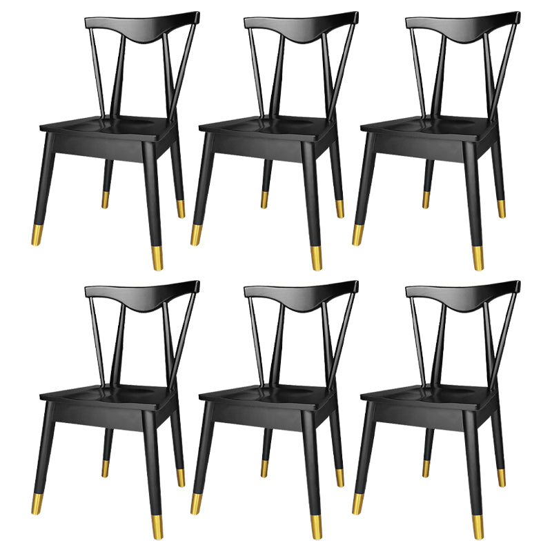 Silla auxiliar de comedor de estilo escandinavo de madera, silla auxiliar de comedor casera sin brazos