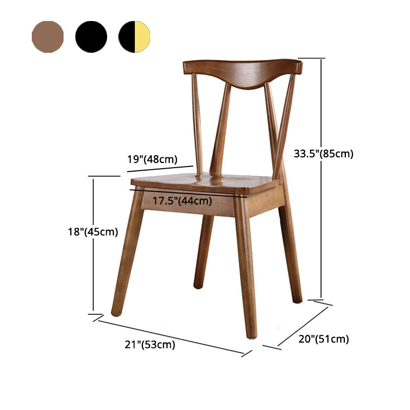 Silla auxiliar de comedor de estilo escandinavo de madera, silla auxiliar de comedor casera sin brazos