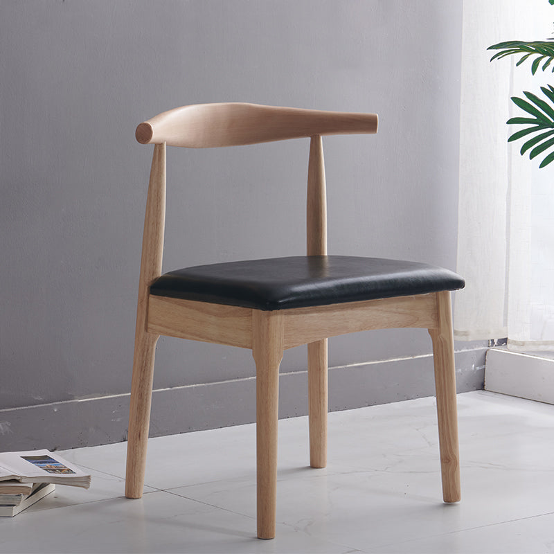 Indoor Scandinavian Side Chair Open Back Upholstered Wood Dining Room Chair