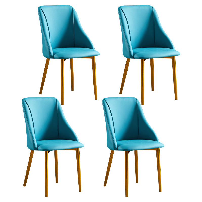 Scandinavian Pu Leather Restaurant zijstoel Matte Finish Parsons Dining Chair (set van 4)