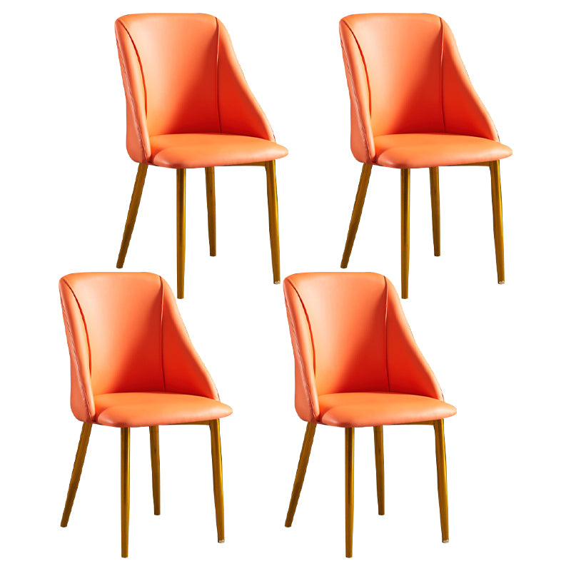 Scandinavian Pu Leather Restaurant zijstoel Matte Finish Parsons Dining Chair (set van 4)