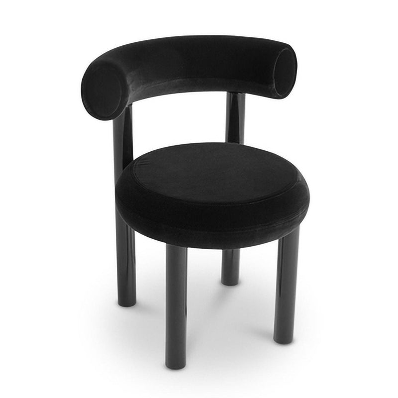 Chaises de salle à manger sans bras tapissées contemporaines, chaises latérales de salle à manger à dossier ouvert pour la maison