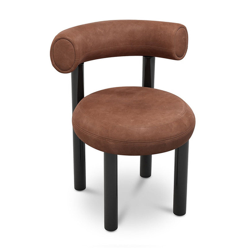 Chaises de salle à manger sans bras tapissées contemporaines, chaises latérales de salle à manger à dossier ouvert pour la maison