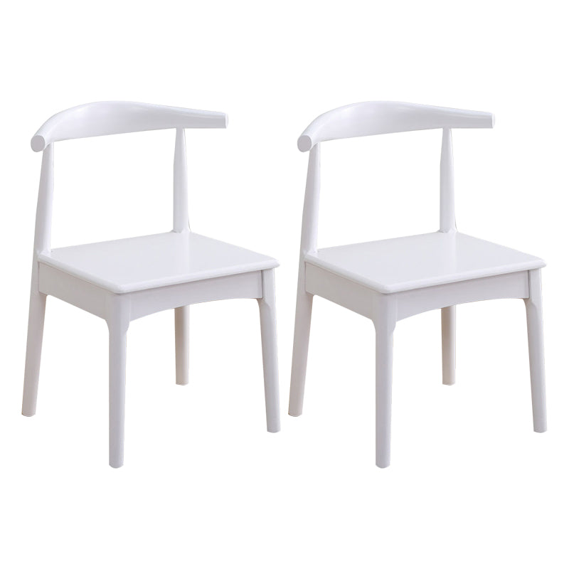 Silla lateral escandinava para el hogar, silla de comedor tapizada de madera con respaldo abierto