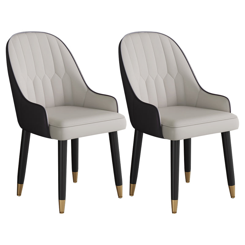 Chaises de salle à manger en métal de style Glam (Ensemble de 2)