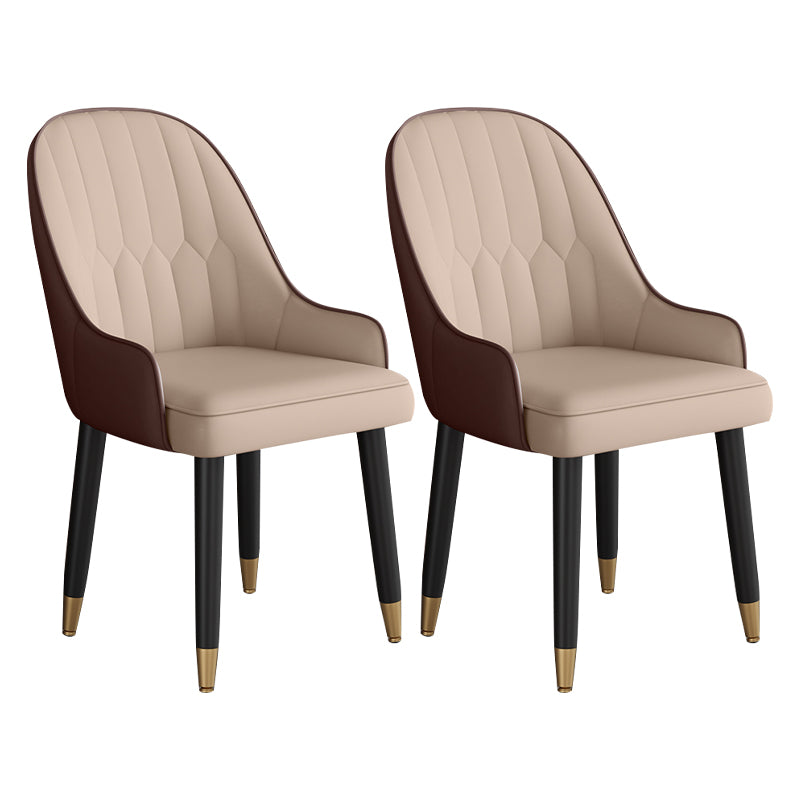 Chaises de salle à manger en métal de style Glam (Ensemble de 2)