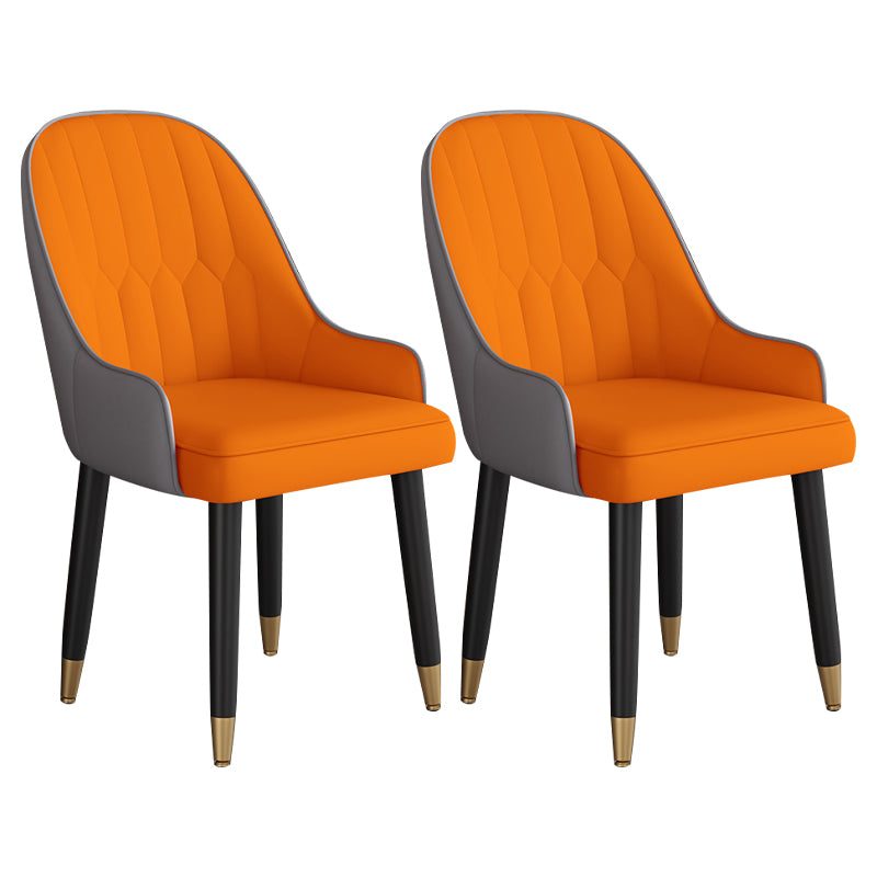 Chaises de salle à manger en métal de style Glam (Ensemble de 2)