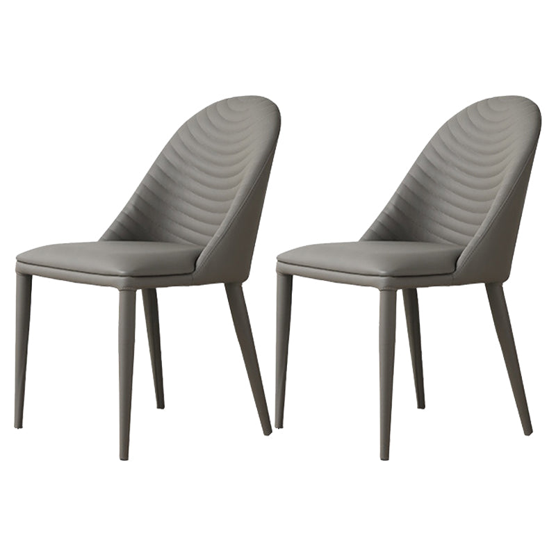 Chaise de salle à manger en métal de style contemporain Parsons, chaises d'appoint sans accoudoirs pour cuisine