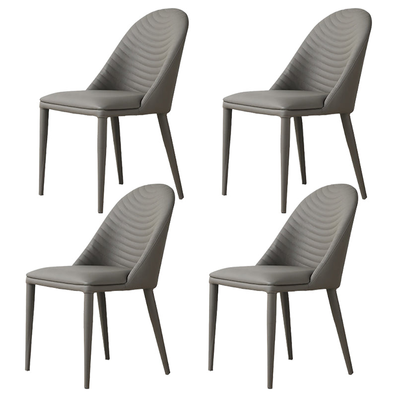 Chaise de salle à manger en métal de style contemporain Parsons, chaises d'appoint sans accoudoirs pour cuisine