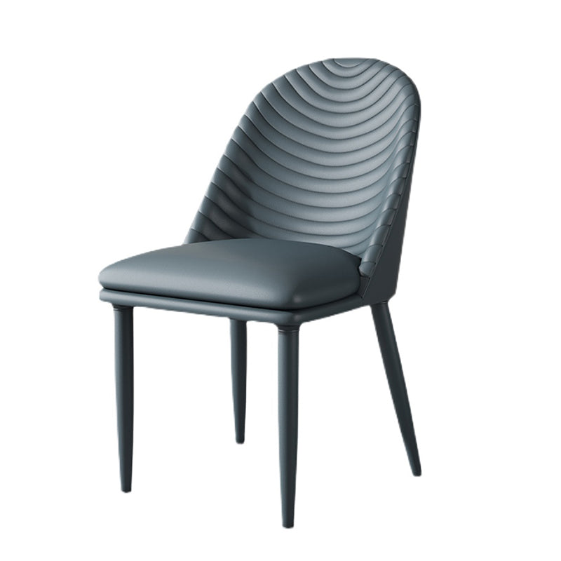 Chaise de salle à manger en métal de style contemporain Parsons, chaises d'appoint sans accoudoirs pour cuisine