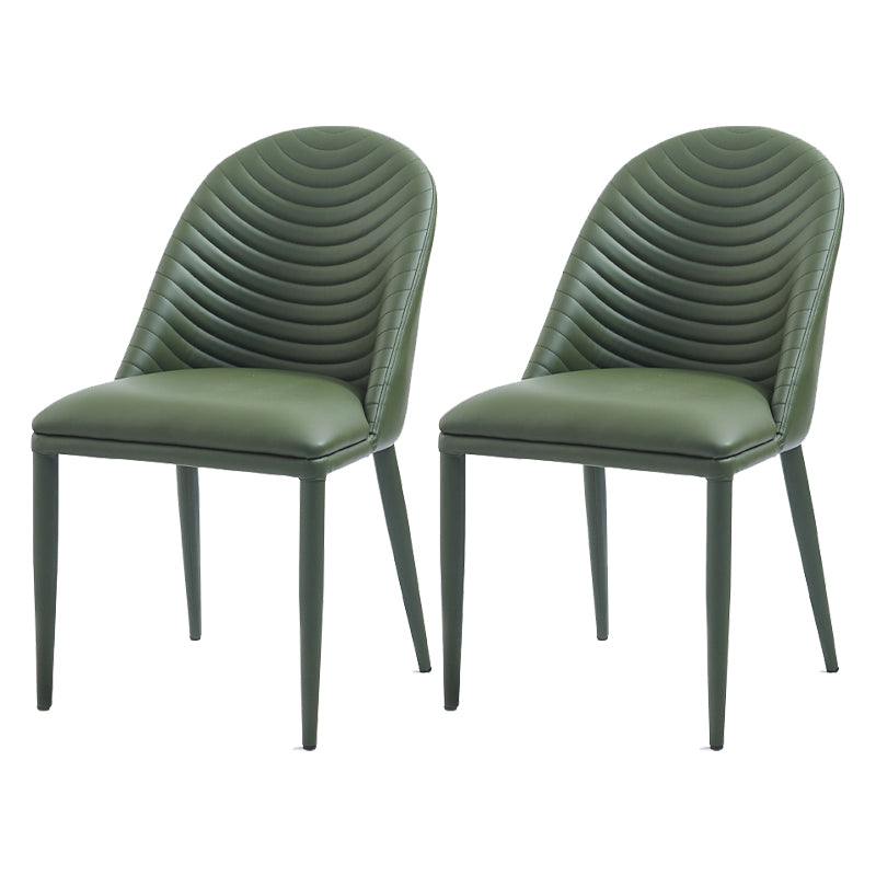 Chaise de salle à manger en métal de style contemporain Parsons, chaises d'appoint sans accoudoirs pour cuisine