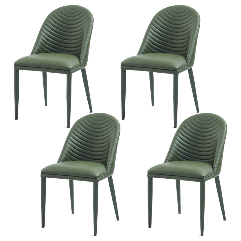 Chaise de salle à manger en métal de style contemporain Parsons, chaises d'appoint sans accoudoirs pour cuisine