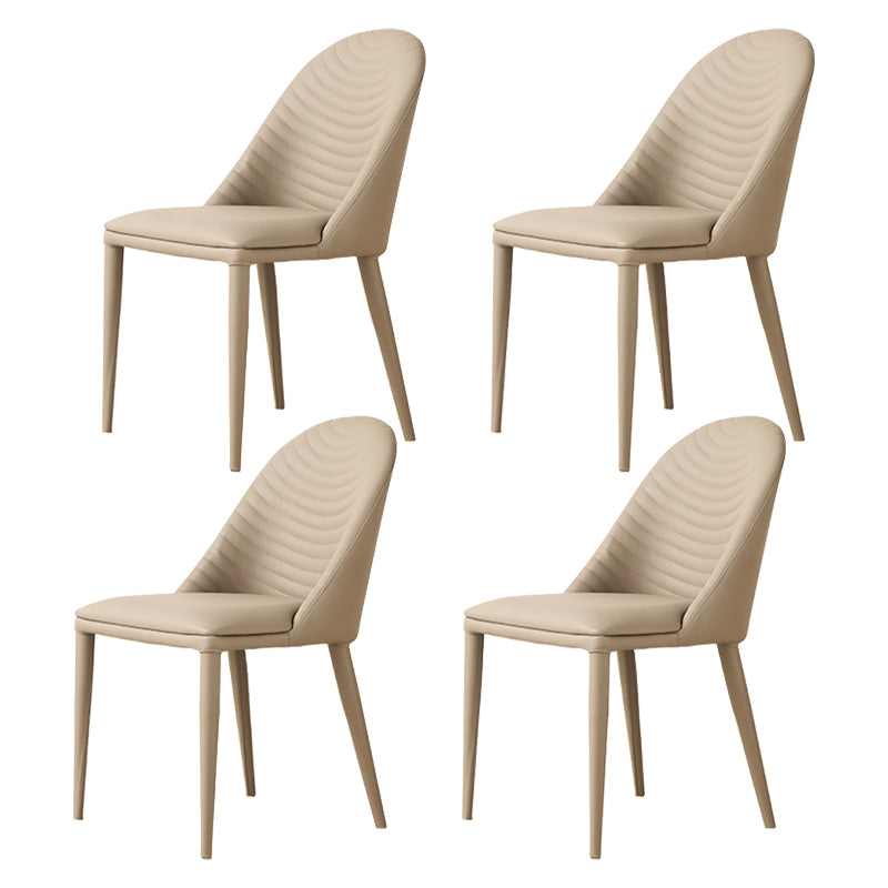 Chaise de salle à manger en métal de style contemporain Parsons, chaises d'appoint sans accoudoirs pour cuisine