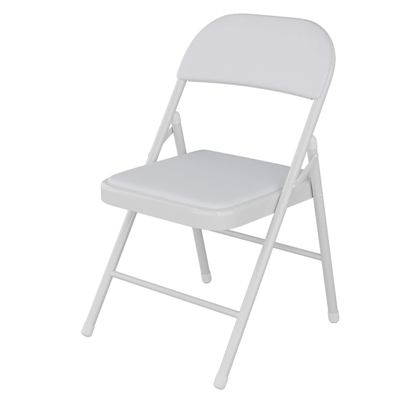 Silla lateral plegable tapizada con acabado mate, respaldo abierto contemporáneo, silla de comedor