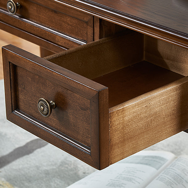 Mesa de goma rectangular de madera de madera de madera maciza de mediados de siglo de mediados de siglo