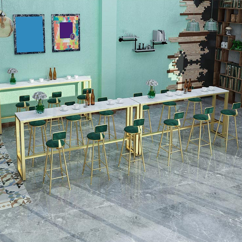 Taburete de bar con tapicería glamorosa taburete de barra con patas de hierro y espalda baja, cojín