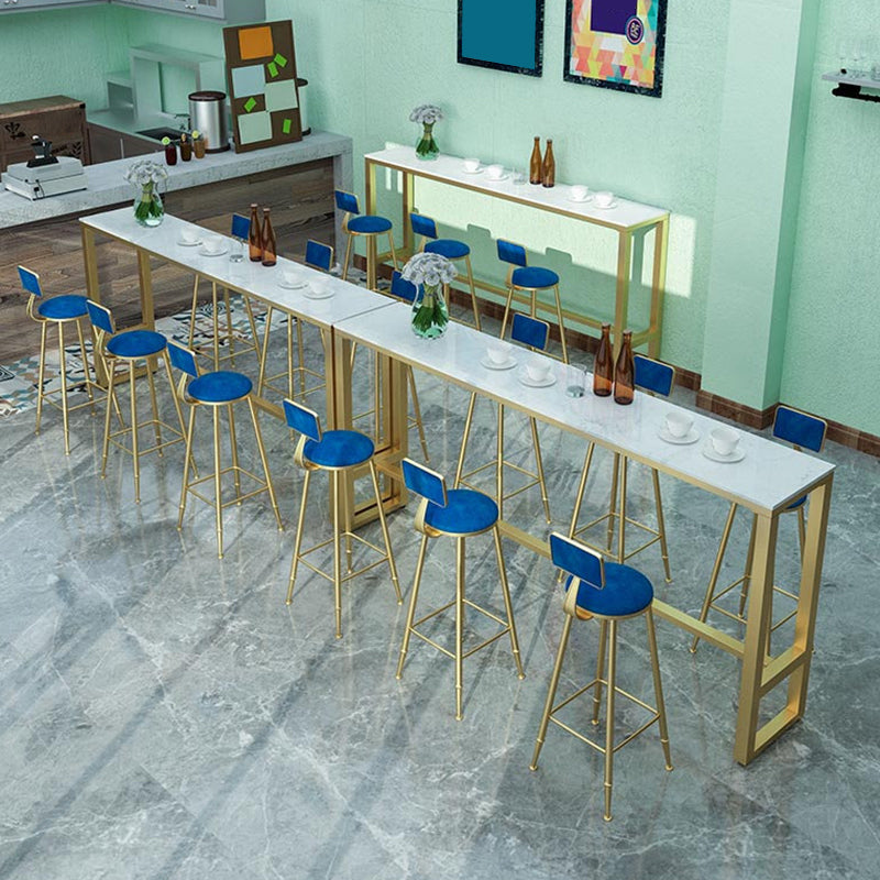 Taburete de bar con tapicería glamorosa taburete de barra con patas de hierro y espalda baja, cojín