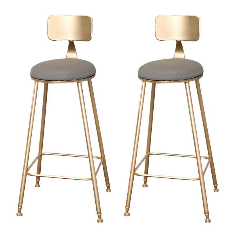 Taburete de bar con tapicería glamorosa taburete de barra con patas de hierro y espalda baja, cojín
