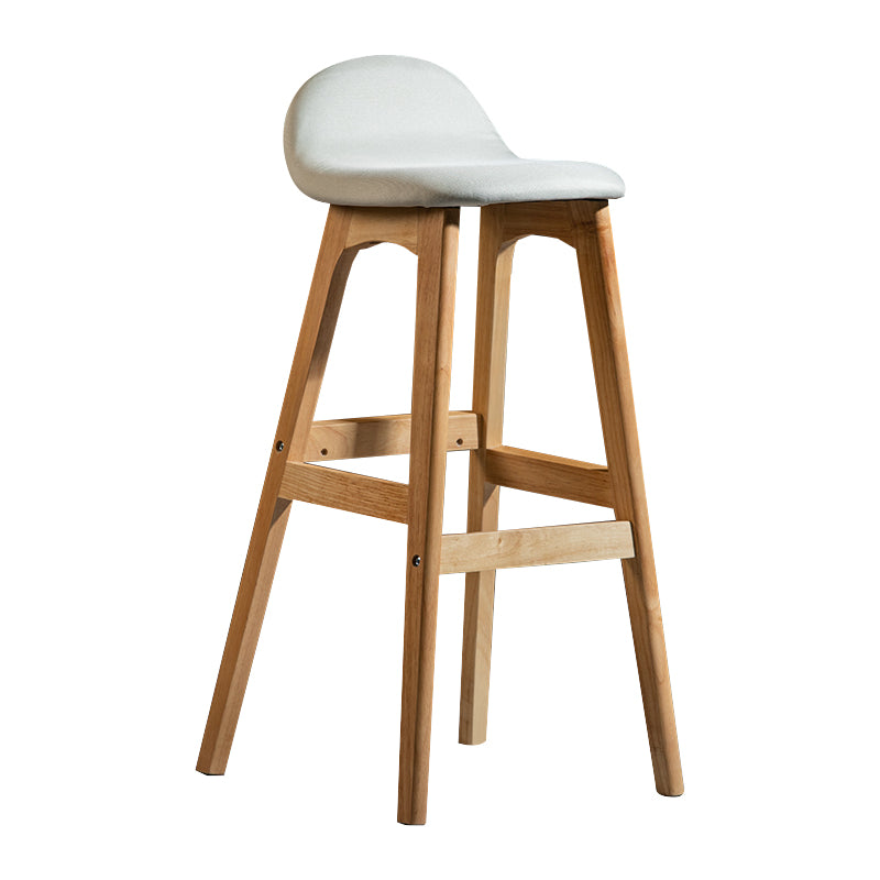 Taburete de bar interior contemporáneo de 29 pulgadas, taburete trasero sin brazos de madera con reposapiés