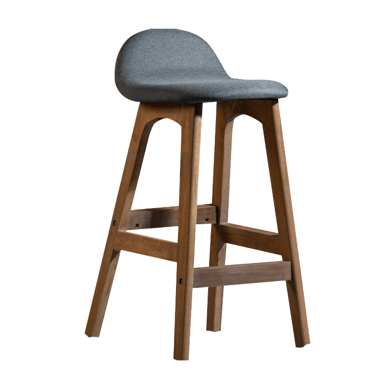 Taburete de bar interior contemporáneo de 29 pulgadas, taburete trasero sin brazos de madera con reposapiés