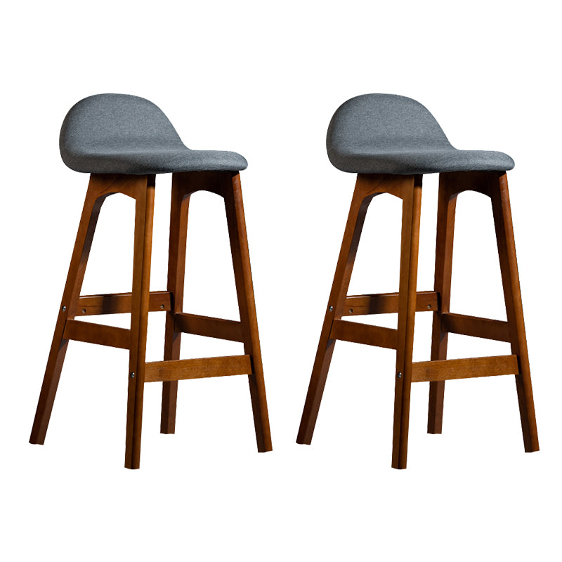Taburete de bar interior contemporáneo de 29 pulgadas, taburete trasero sin brazos de madera con reposapiés