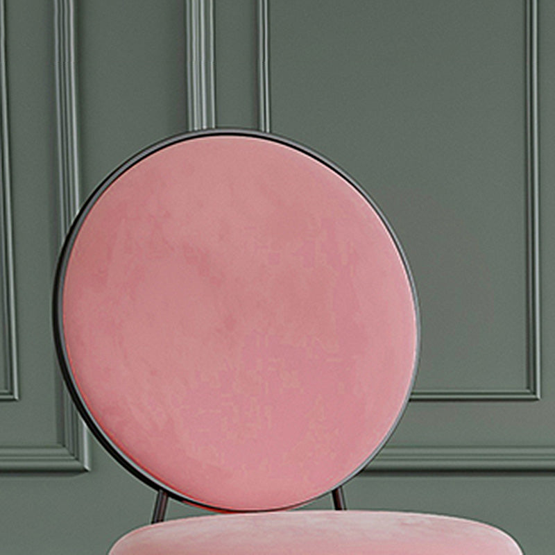 Glam Metal Upholstered Bar Stool Bristol Barstool with Iron Legs and Low Cushion Back
