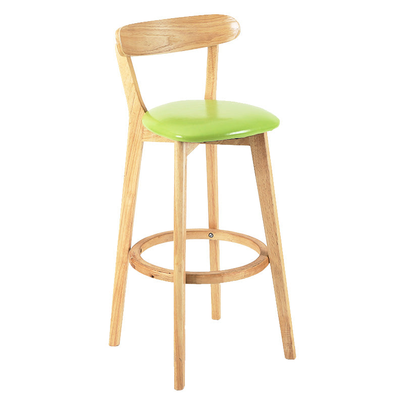 Moderner skandinavischer 27,95-Barhocker mit rundem Sitz und Holzsockel