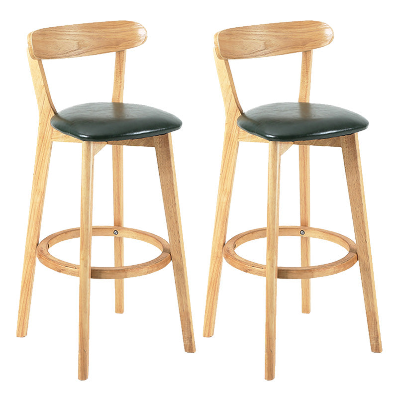 Moderner skandinavischer 27,95-Barhocker mit rundem Sitz und Holzsockel