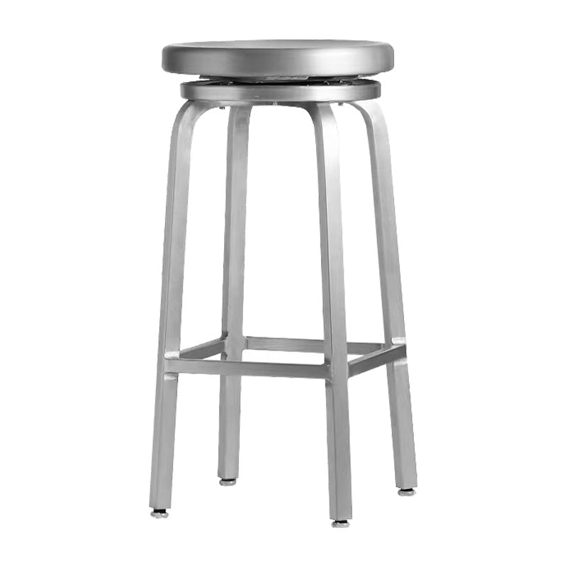 Silla de barra de metal, restaurante moderno con pie, taburete de aleación de aluminio, cafetería Simple