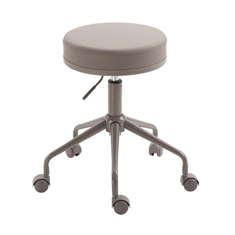 Taburete de cuero sin brazo de la barra moderna ajustable taburete de cuero con brazo con giro