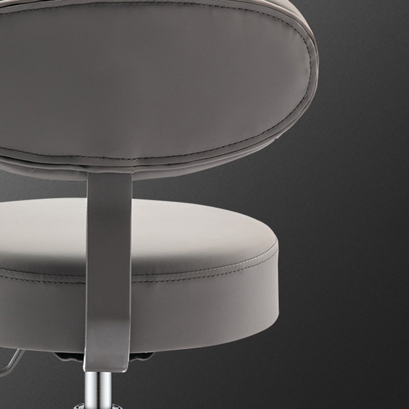 Taburete de cuero sin brazo de la barra moderna ajustable taburete de cuero con brazo con giro