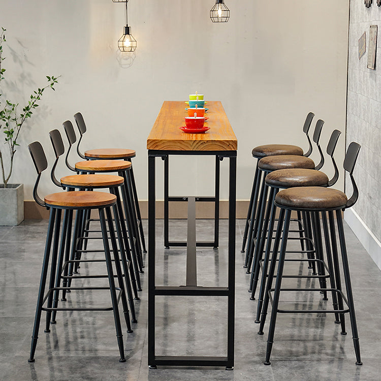 Mesa de barra de boba de madera rectangular moderno barra de interior/mesa de comedor