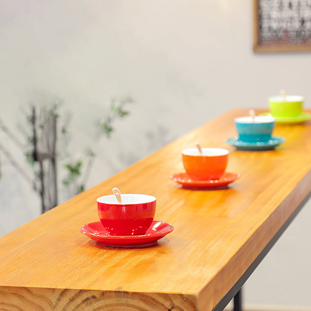 Mesa de barra de boba de madera rectangular moderno barra de interior/mesa de comedor