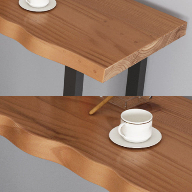 Solid Wood Brown Bar Height Pub Table Sled Modern Bar Height Cocktail Table