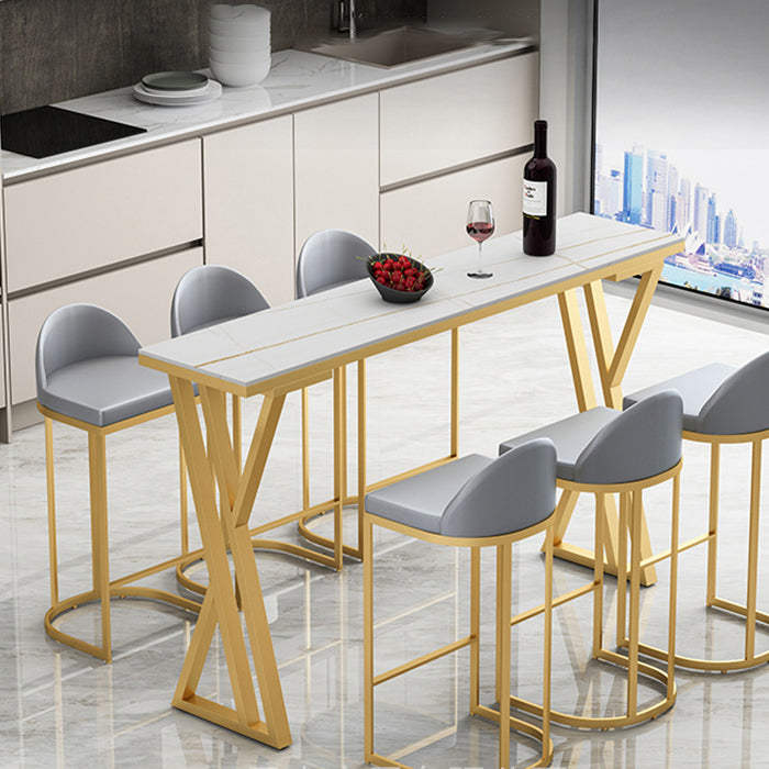 Table à manger du bar à restauration du bar contemporain Hauteur du bar intérieur Tableau de cocktails de 42 pouces