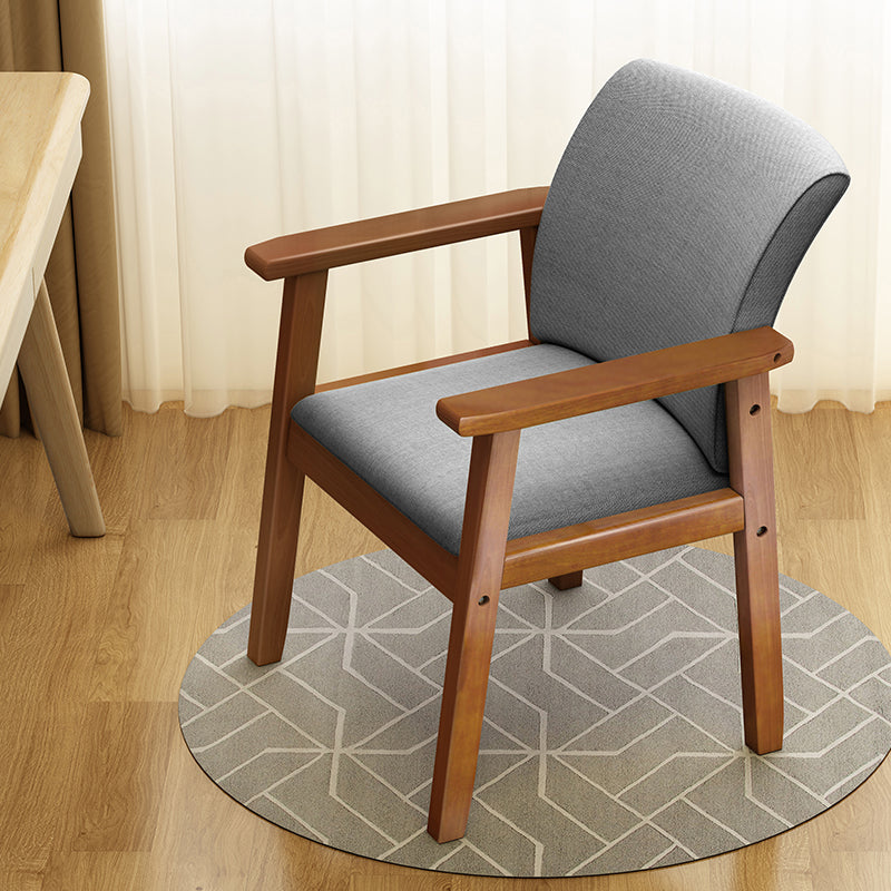 Silla de comedor sólida moderna, sillones laterales con patas de madera para cocina