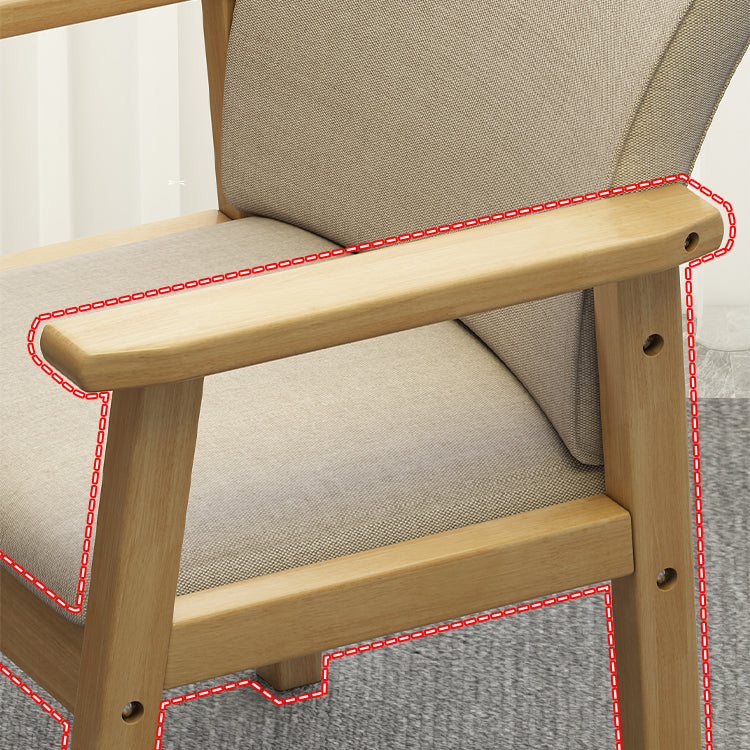 Silla de comedor sólida moderna, sillones laterales con patas de madera para cocina