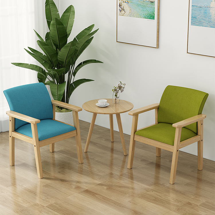 Silla de comedor sólida moderna, sillones laterales con patas de madera para cocina