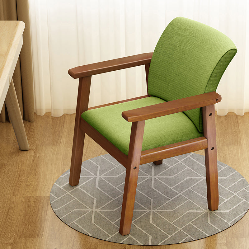Silla de comedor sólida moderna, sillones laterales con patas de madera para cocina
