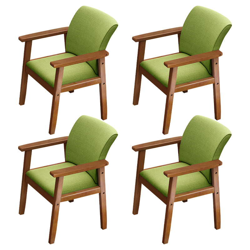 Silla de comedor sólida moderna, sillones laterales con patas de madera para cocina